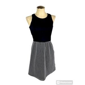 Anthropologie Tabitha Black & White Knee-Length Dress Size 2